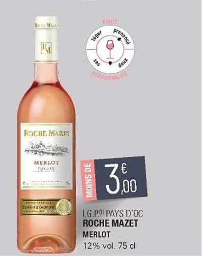 i.g.p. pays d'oc roche mazet merlot