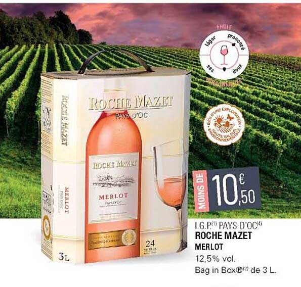 i.g.p. pays d'oc roche mazet merlot