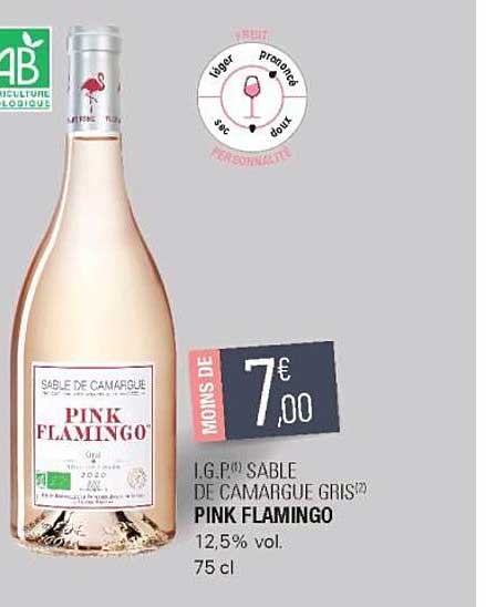 i.g.p. sable de camargue gris pink flamingo