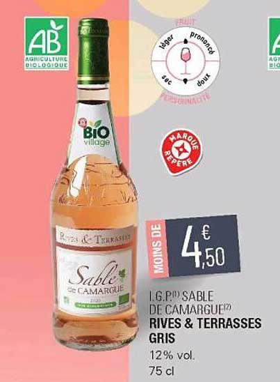 i.g.p. sable de camargue rives & terrasses gris