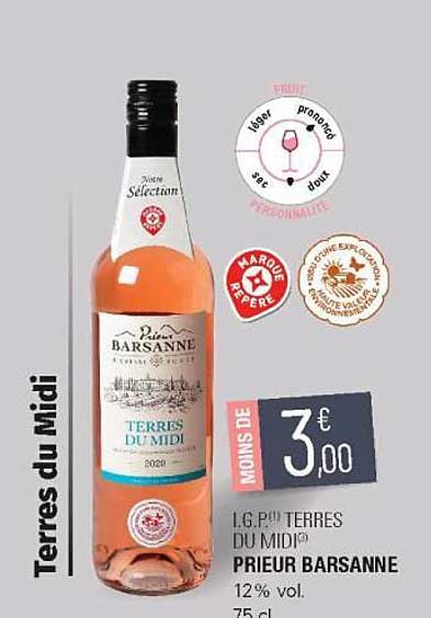 i.g.p. terres du midi prieur barsanne