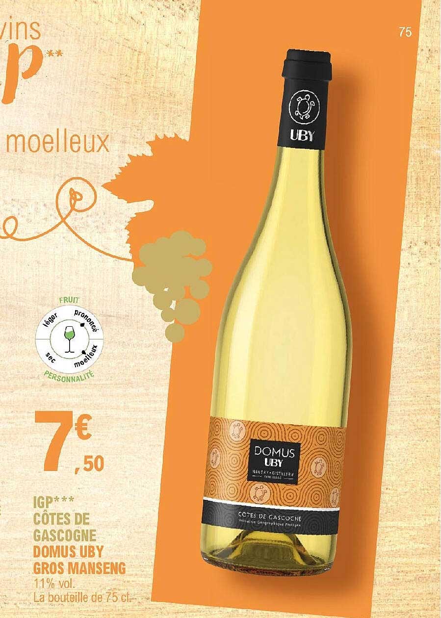 Igp Côtes De Gascogne Domus Uby Gros Manseng