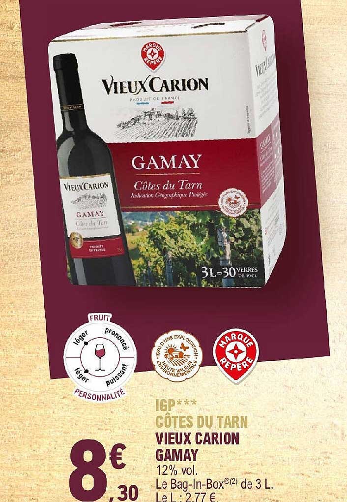 Igp Côtes Du Tarn Vieux Carion Gamay