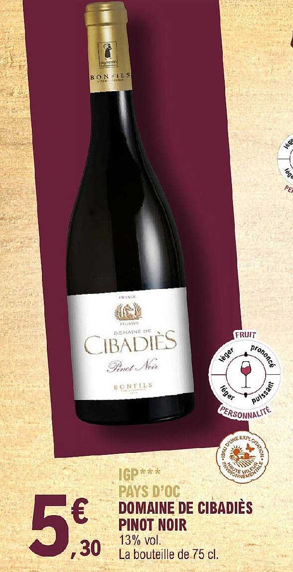igp pays d'oc domaine de cibadiès pinot noir