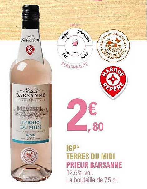 Igp Terres Du Midi Prieur Barsanne
