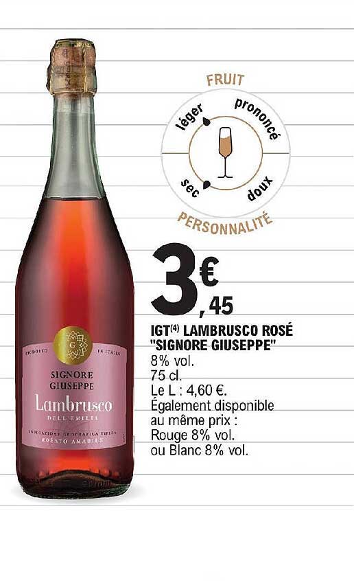 igt lambrusco rosé "signore giuseppe"