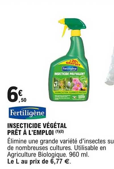 insecticide végétal prêt à l'emploi fertiligène