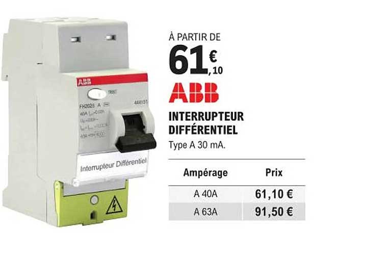 interrupteur différentiel abb
