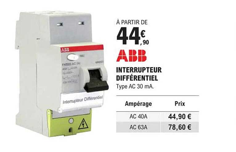 interrupteur différentiel abb