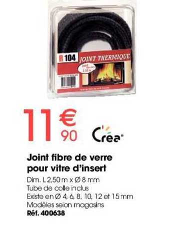 Joint Fibre De Verre Pour Vitre D'insert Créa