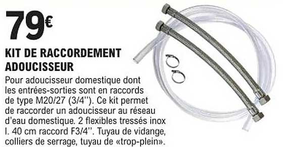 kit de raccordement adoucisseur