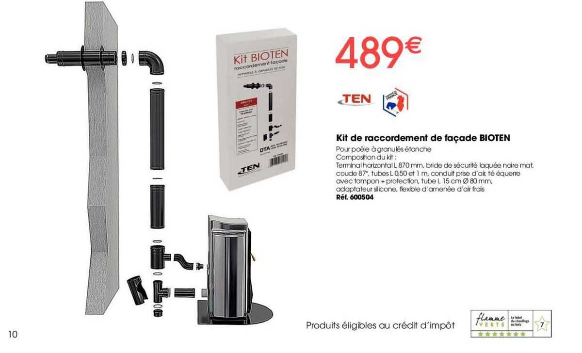 kit de raccordement de façade bioten