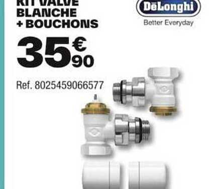 kit valve blanche + bouchons delonghi