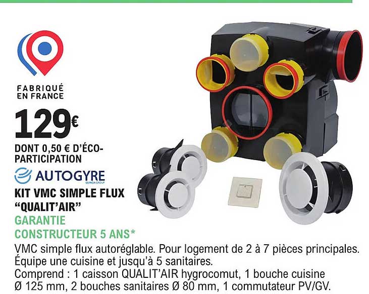kit vmc simple flux "qualit'air" autogyre