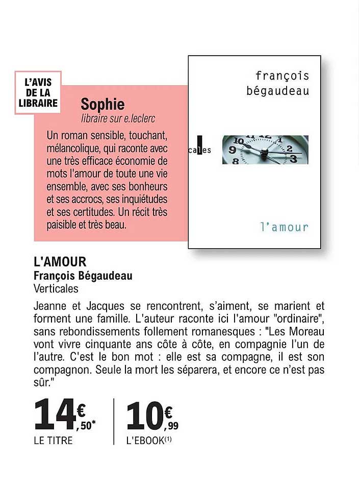 l'amour - françois bégaudeau