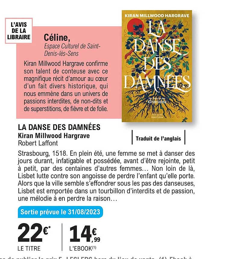 la danse des damnées - kiran millwood hargrave