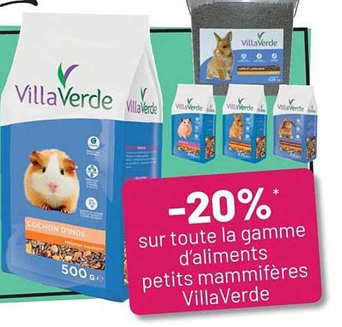 la gamme d'aliments petits mammifères villaverde