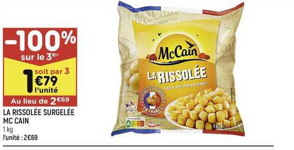 la rissolée surgelée mc cain