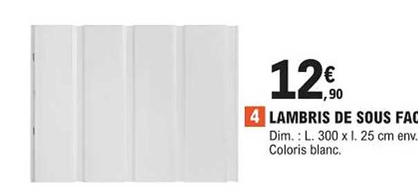 lambris de sous face