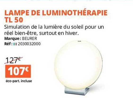 lampe de luminothérapie tl 50 beurer