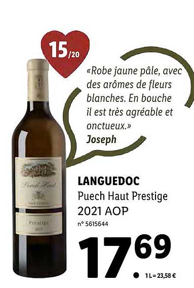 languedoc puech haut prestige 2021 aop