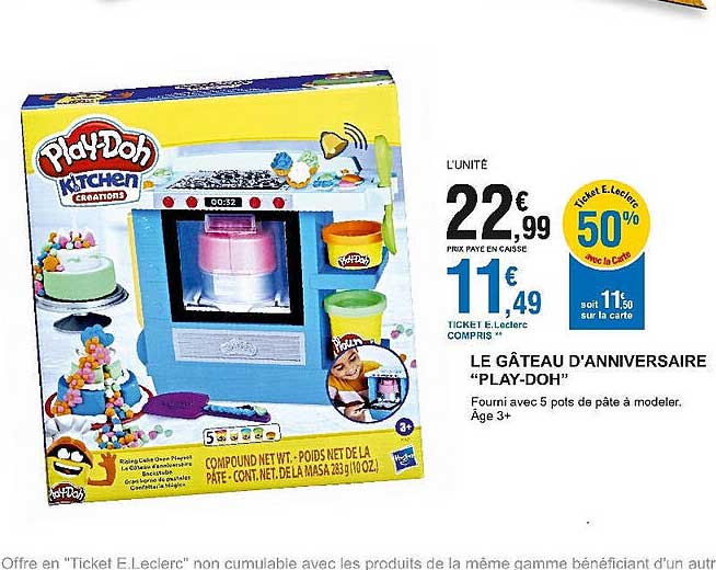 le gâteau d'anniversaire "play-doh"