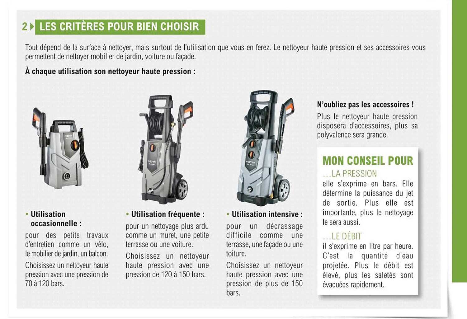 les critères pour bien choisir