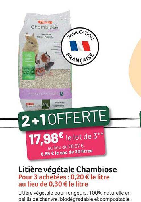 litière végétale chambiose