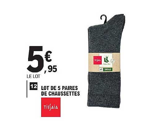 Lot De 5 Paires De Chaussettes Tissaia