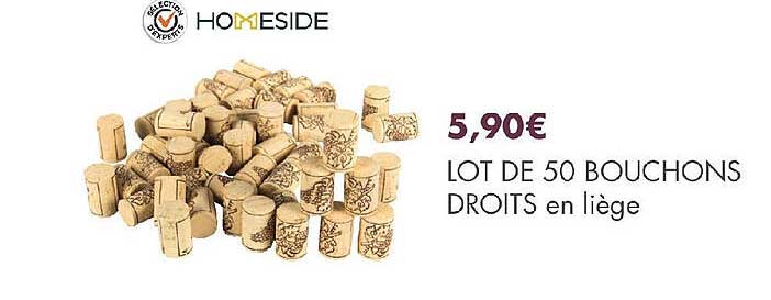 lot de 50 bouchons droits homeside
