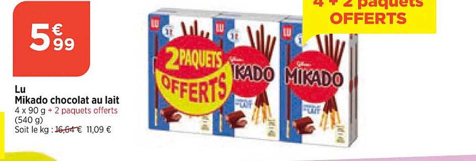 Lu Mikado Chocolat Au Lait