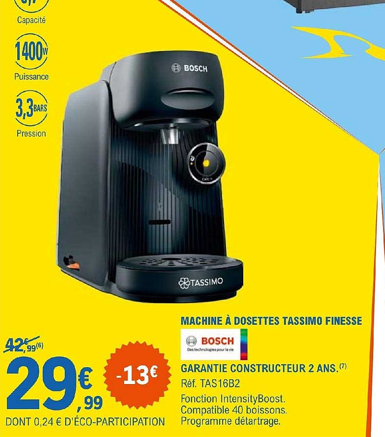 Machine à Dosettes Tassimo Finesse Bosch