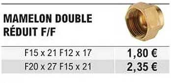 mamelon double réduit f/f