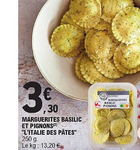 marguerites basilic et pignons "l'italie des pâtes"