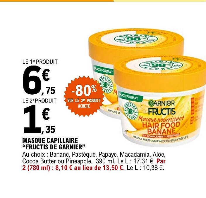 Masque Capillaire "fructis De Garnier"