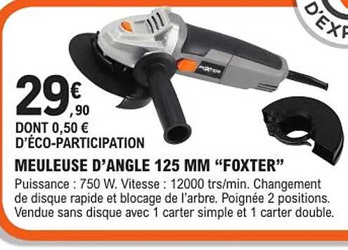 Meuleuse D'angle 125 Mm "foxter"