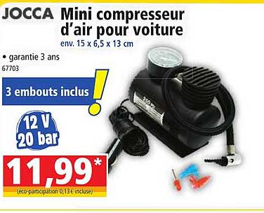 mini compresseur d'air pour voiture jocca