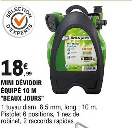 mini dévidoir équipé 10 m "beaux jours"