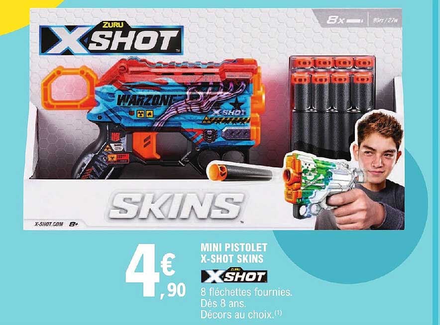 mini pistolet x-shot skins