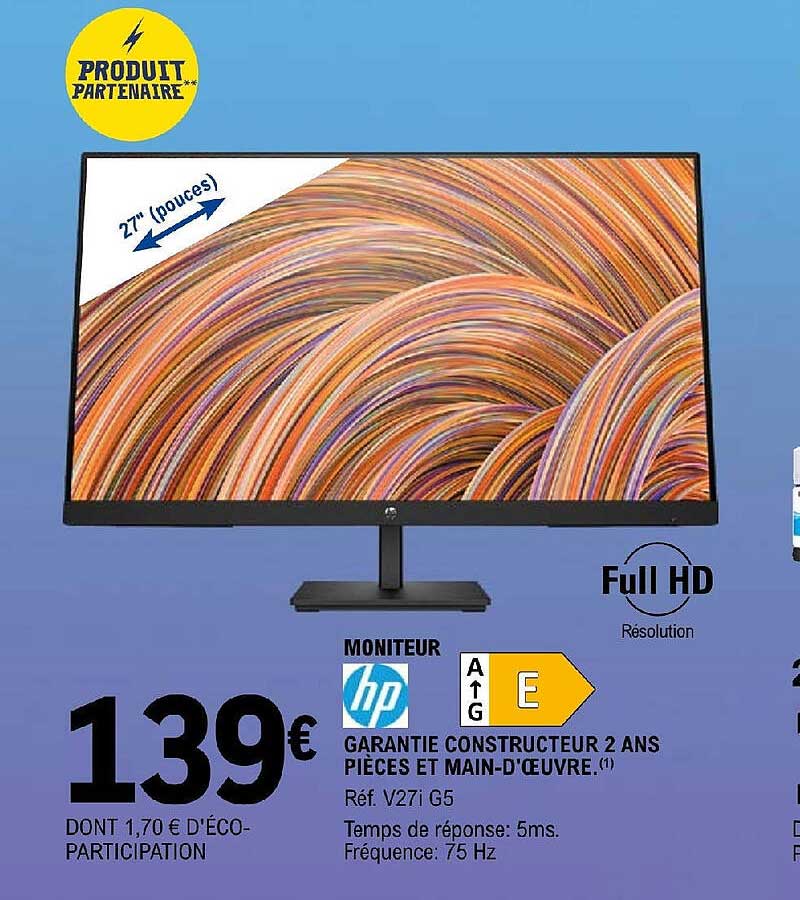 moniteur 27" hp