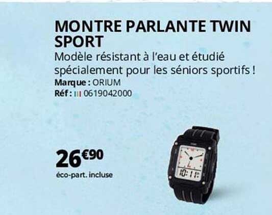 montre parlante twin sport