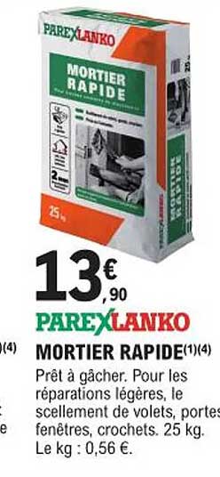 Mortier Rapide Parexlanko