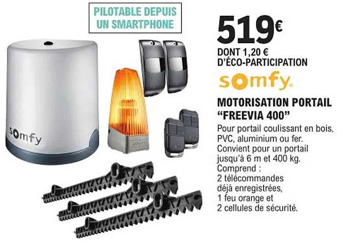 motorisation portail "freevia 400" somfy