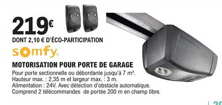 Motorisation Pour Porte De Garage Somfy