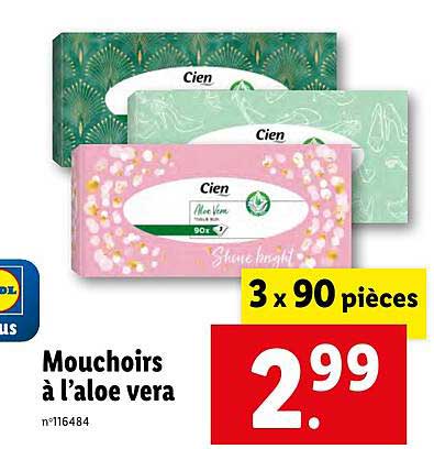 Mouchoirs à L'aloe Vera