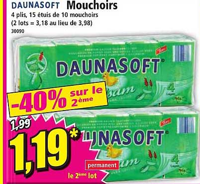 Mouchoirs Daunasoft