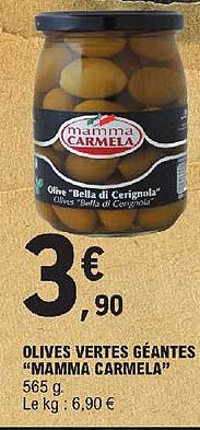 olives vertes géantes "mamma carmela"