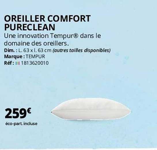 Oreiller Comfort Pureclean Tempur