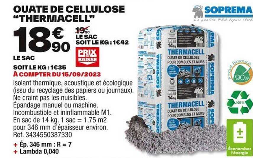 ouate de cellulose "thermacell" soprema