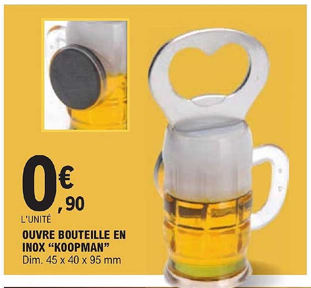 ouvre bouteille en inox "koopman"